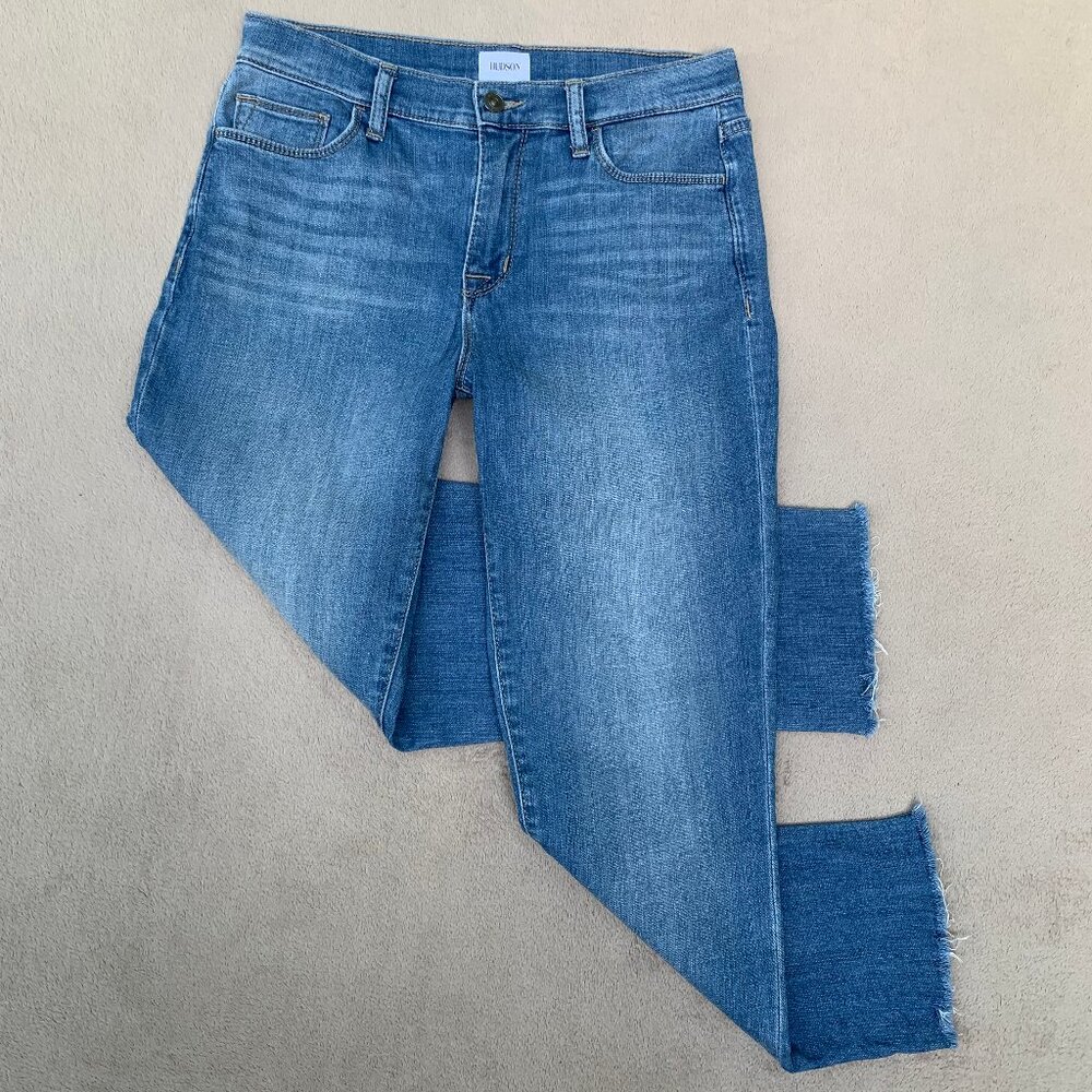 Hudson Natalie Mid Rise Slim Boyfriend Crop Jeans Sz27 - Picture 3 of 16